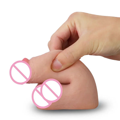 GOFLYING FTM Packer Ultra Soft Realistic Short Small Dildo Dress Male Genitalia Transgender Ftm Prosthetics Penis