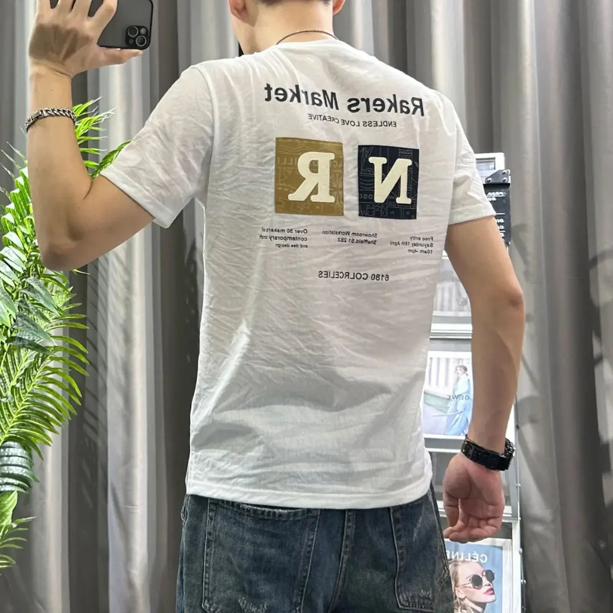 Top Print Linen T Shirt for Men Alphabet Man Tee Shirts Skinny Slim Fit Black Ordinary Basic Fashion Vintage Clothing 5xl Cool S