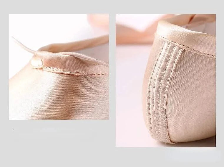 Women Professional Ballet Dance Shoes Child and Adult Ballet Pointe Dance Shoes with Ribbons Shoes Woman Zapatos Mujer Sneakers