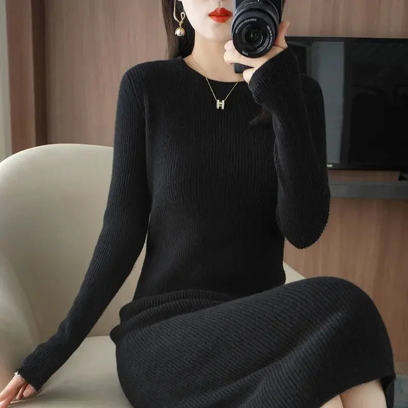 Cover Up Dresses for Women Midi Clothes Bodycon Crochet Sexy Daring Solid Knee Length Woman Dress Designer Aesthetic Hot Knitted