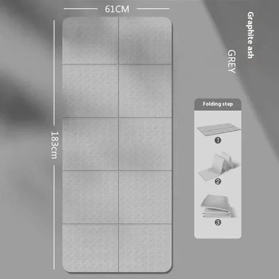 Folding Yoga Mat Non Slip, Eco Friendly Pilates Fitness Mats Anti-Tear Exercise Yoga Mat Outdoor Midday Rest Mat