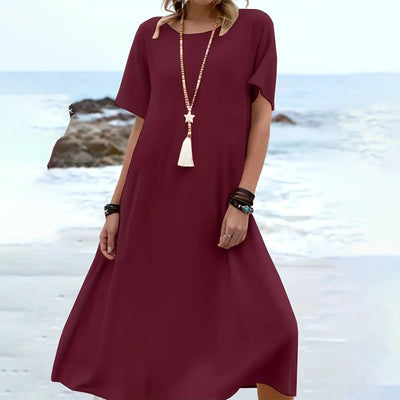 Summer Dresses 2025 Plus Size Loose Flowing Long Skirt Maxi Dresses Women Birthday Daily Commute Dress For Women Vestidos Midi