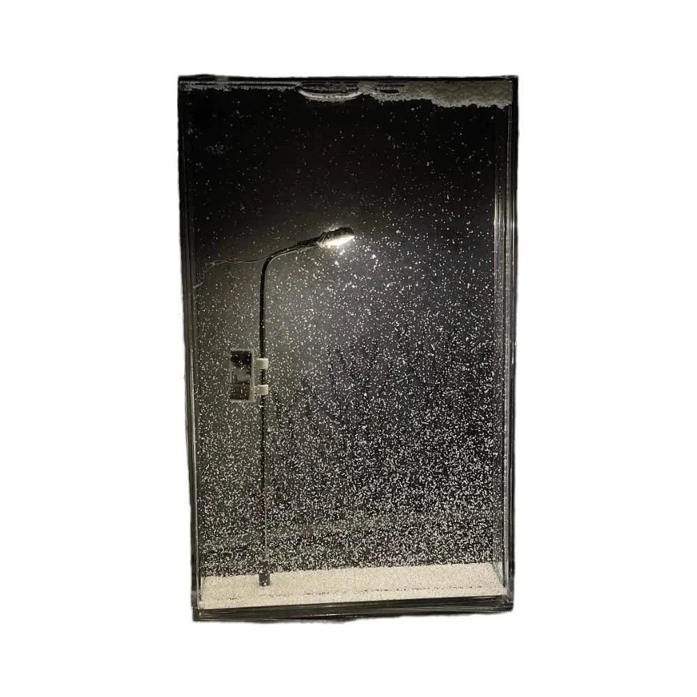 Snow Lamp Handmade DIY Snowy Streetlight Lamp Material Snowy Night Flowing Hemp Creative Snow Scene Night Light Christmas Gift