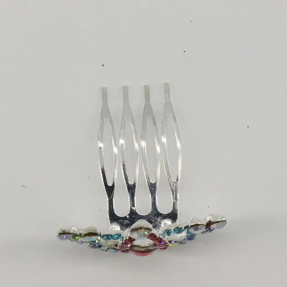Fashion Women Mini Hairpin Hairclip Headpieces Princess Hair Jewelry Tiara Crown Hair Comb Crystal Rhinestone Flower