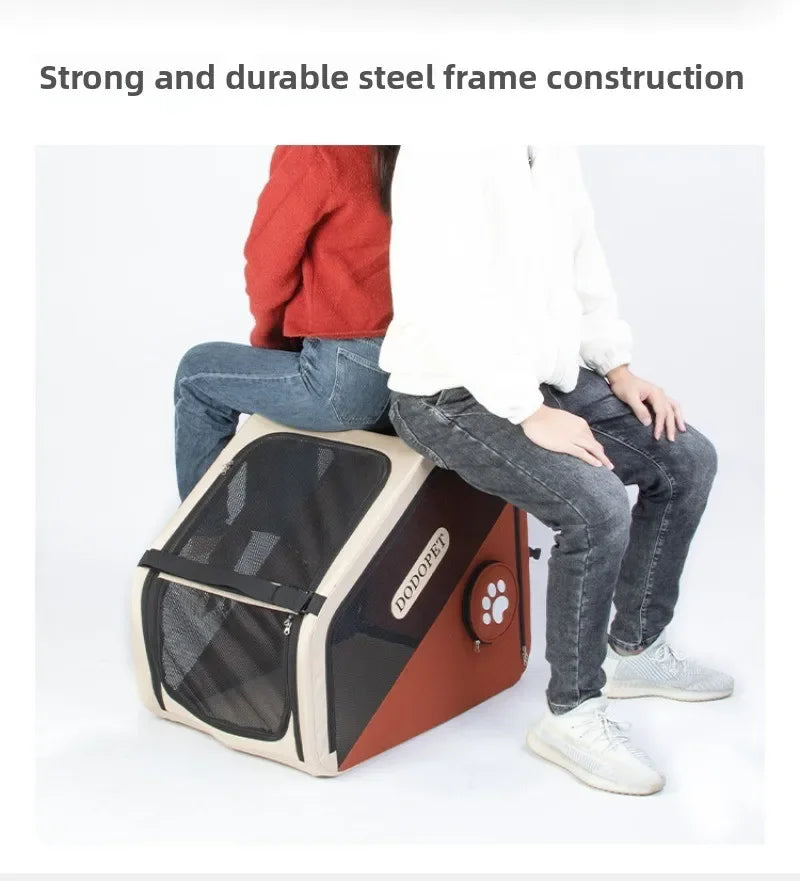 Pet Carriers Car Cage Portable Breathable Dogs Going Out Travel Foldable Kennel Pet Supplies Cages Accessories Transportin Perro