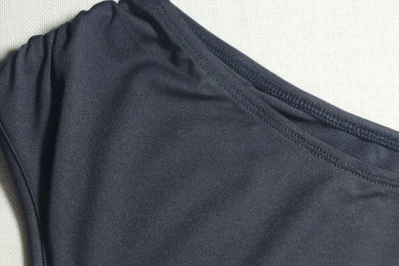 Women Sexy Dresses Summer 2025 Solid Color Sexy Slant Collar Midi Irregular Evening Dress Luxury Elegant Splicing Dress Vestidos