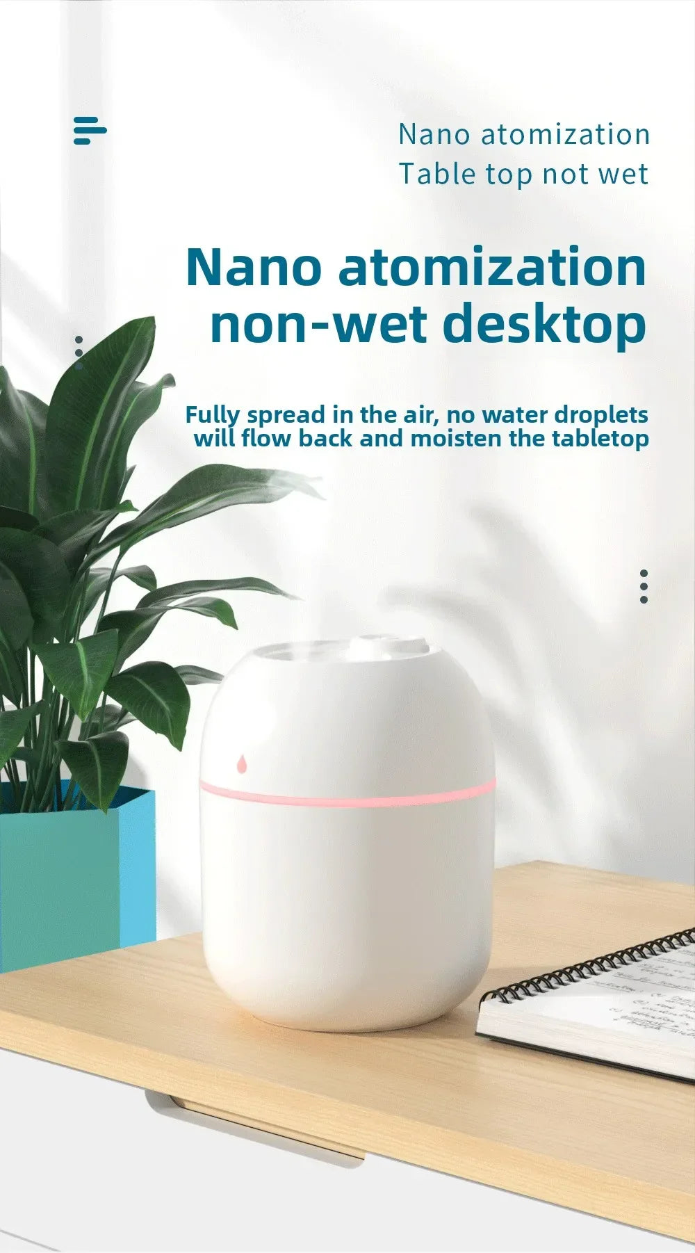 Car Diffuser Humidifier Auto Air Purifier Air Freshener with Colorful Atmosphere Lamp For Car Aromatherapy Diffuser Fresh