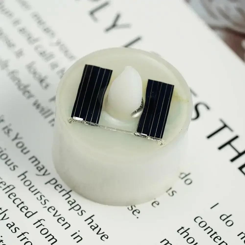 Solar candle tea lamp smokeless simulation led electronic outdoor christmas halloween wax