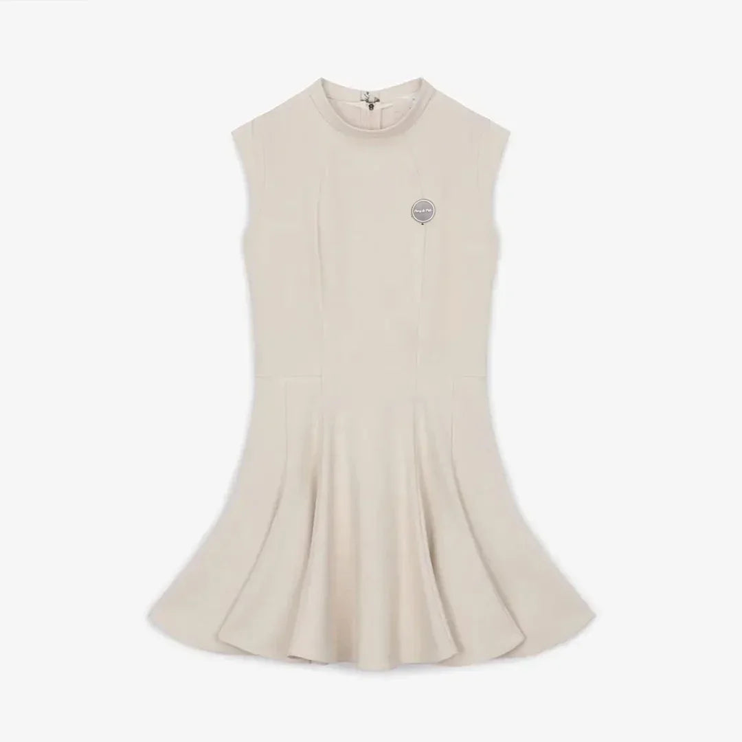 Women Golf Dress Sleeveless Outdoor SportsSlim Fit Sexy Dress Beige Black Outfit Women Clothes