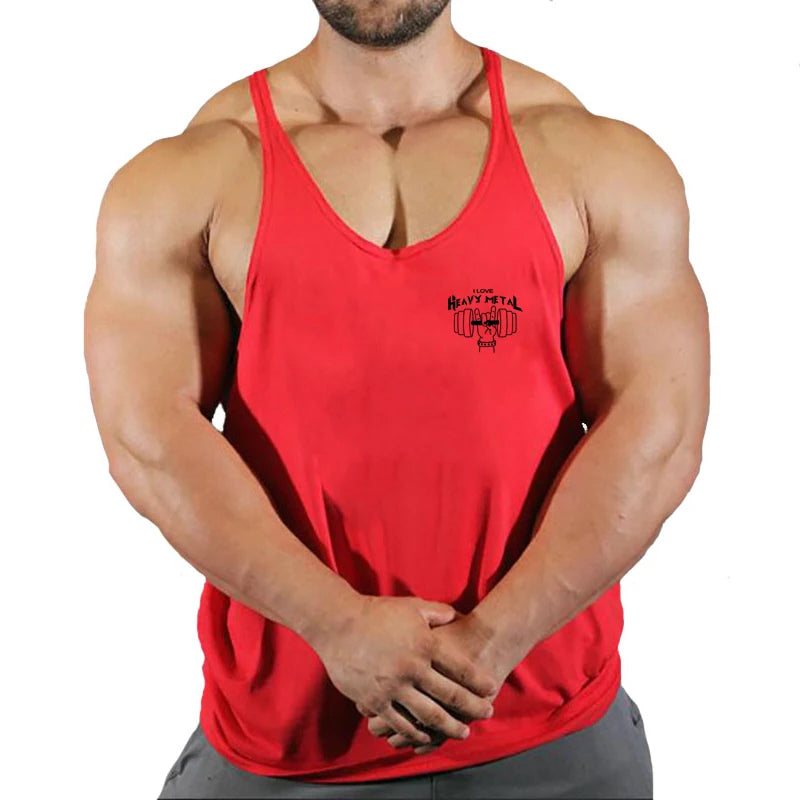 Fitness Clothing Bodybuilding Shirt Men Top for Fitness Sleeveless Sweatshirt Gym T-shirts Suspenders Man Men's Vest Stringer