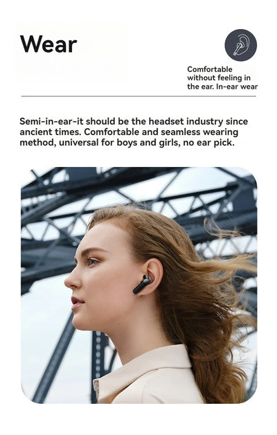 Wireless Earbuds 5H Playtime - In-Ear Noise Cancelling Earphones IPX7 Waterproof for Workout, SecureFit Ear Wings