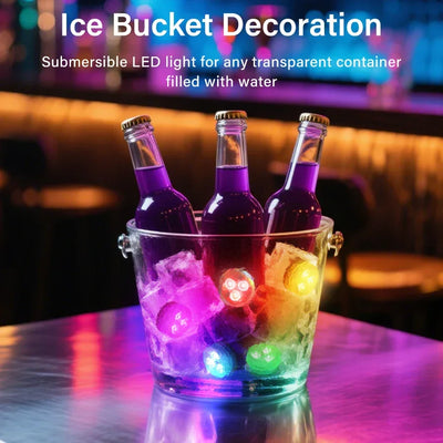 RGB LED Underwater Light With Remote Control Battery Powered 3LEDs Submersible Lamp Waterproof For Swimming Pool Garden Party