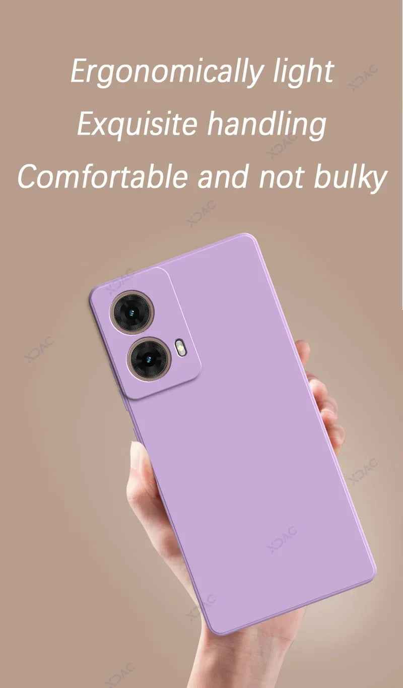 Original Mobile Phone Cases for Motorola Moto G85 MotoG85 5G 360 Soft Luxury Square Liquid Silicone Back Covers Waterproof Bags