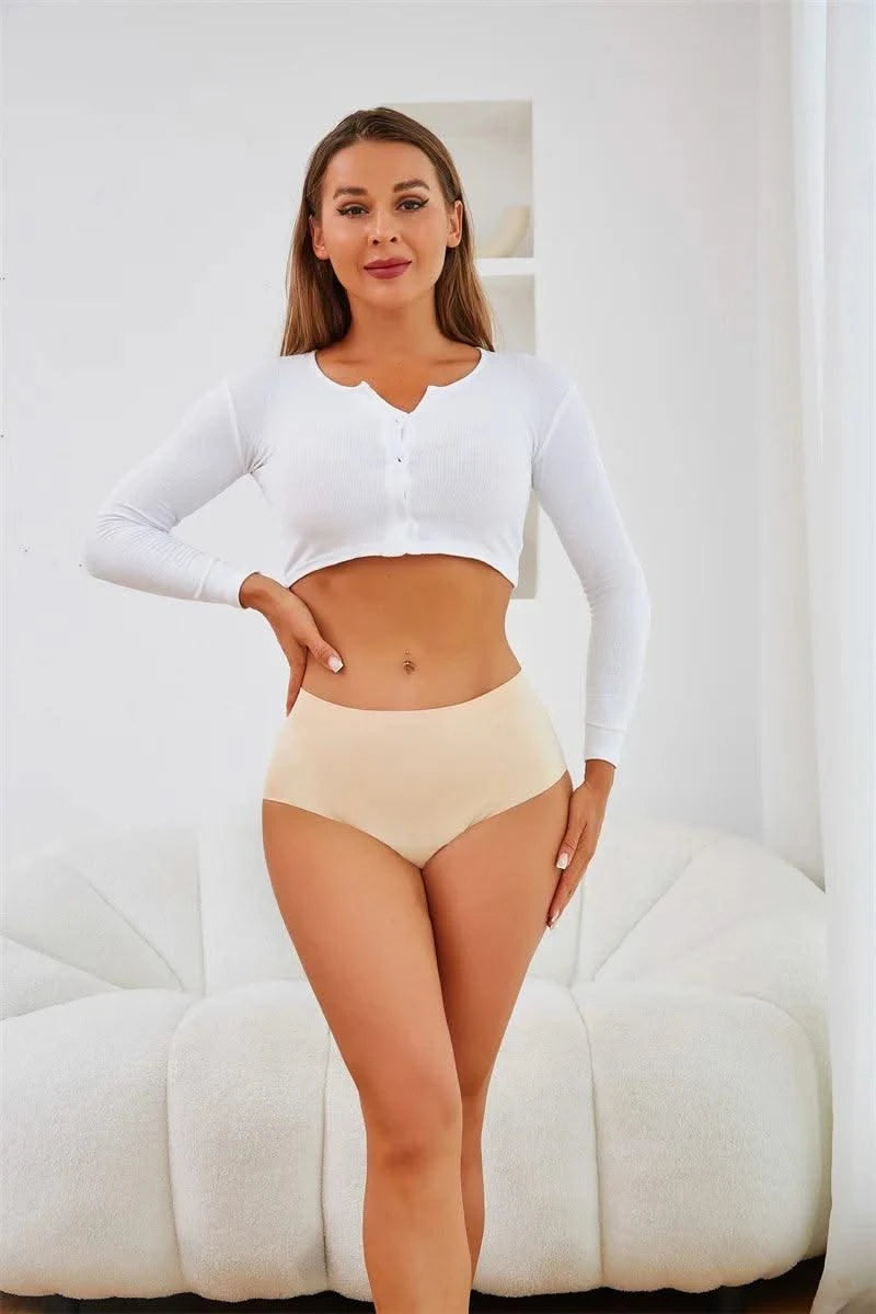 Seamless High Waist Menstrual Panties Women Physiological 4 Layers Leak Proof Underwear Sexy Briefs No Trace Breathable Panties