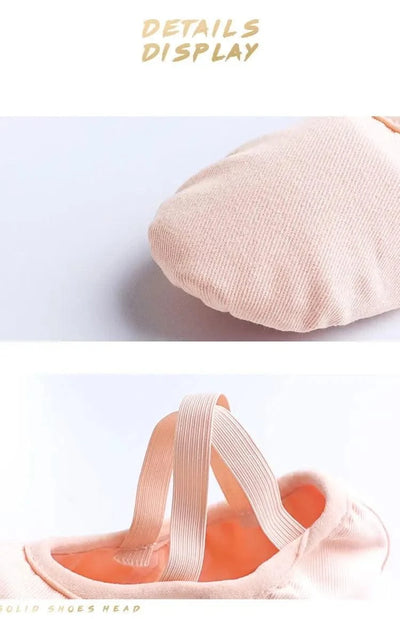 Zapatos de Ballet para mujer y niña, zapatillas de baile de la academia de baile, suela dividida suave, tela elástica