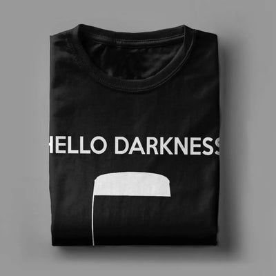 Men T-Shirts Hello Darkness My Old Friend Draught Beer Creative Cotton Tee Shirt Short Sleeve T Shirt Crew Neck Tops Gift Idea