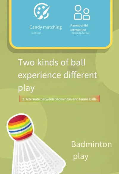 Children's badminton tennis racket exercise reaction ability beginners family outdoor beach tennis kindergarten baby parent-chil