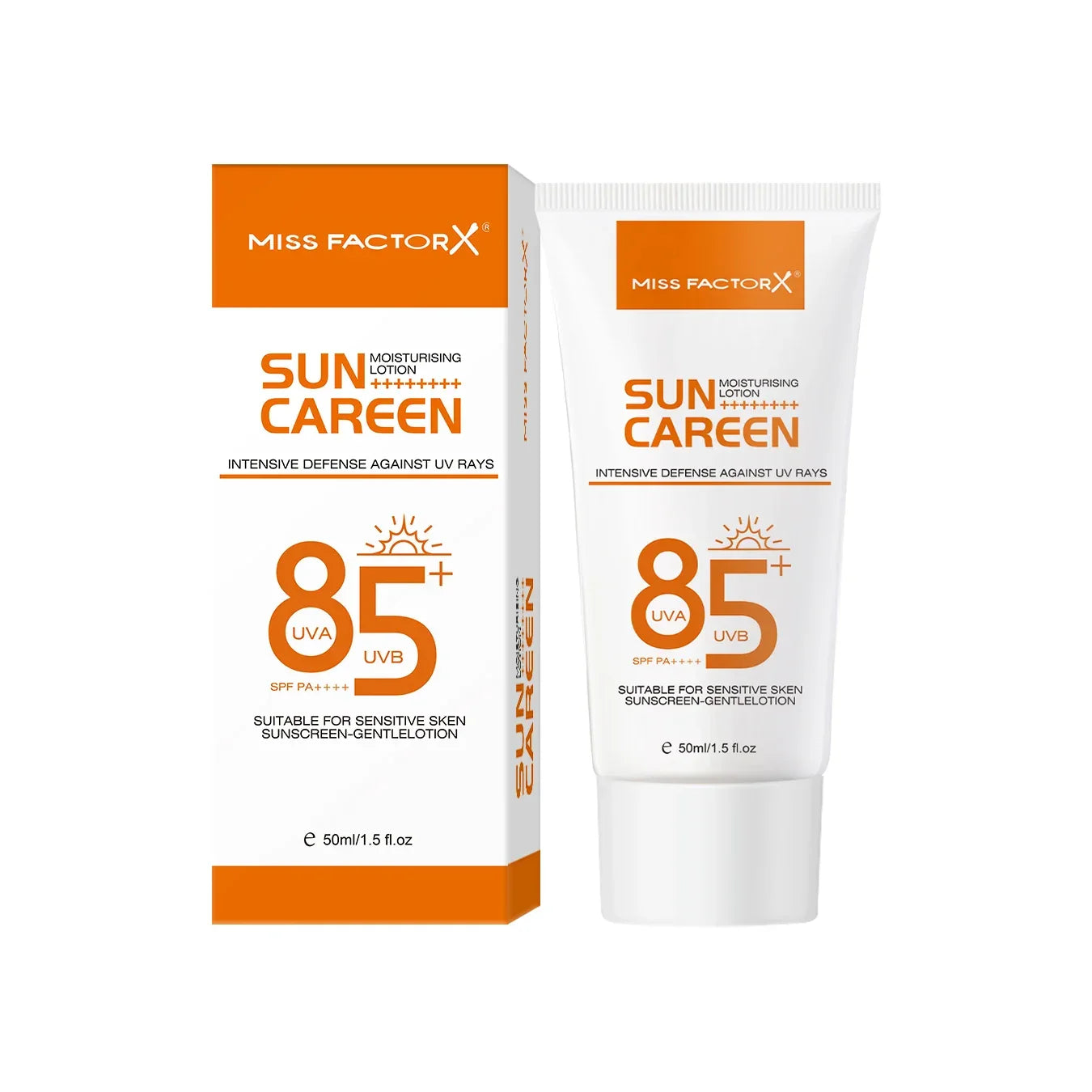 Mild sunscreen, broad-spectrum SPF moisturizing formula, lightweight sunscreen, vegetarian, suitable for facial and body skincar