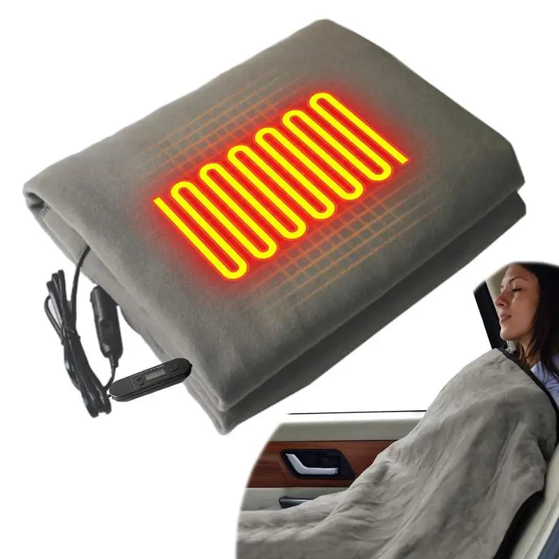 12V Blanket USB Electric Heated Blanket Car Office Use Warm Blanket Winter Removable Washing Quick Warmer Heated Warming Carpet