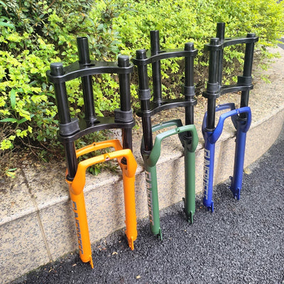 Double Shoulder  26X4.0 Snow Bike Front Fork  Steel  Beach Bicycle Fork    135mm Dropout  Fat Bike Suspension