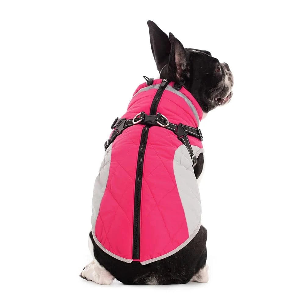 Waterproof Pet Jacket With Harness Winter Warm Dog Clothes for Small Large Dogs Labrador Coat Chihuahua French Bulldog Outfits