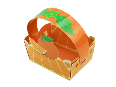 Fruit Flower Basket Paper Box Portable Candy Box For Chidren's Birthday Party Gift Packaging Cookie Boxes