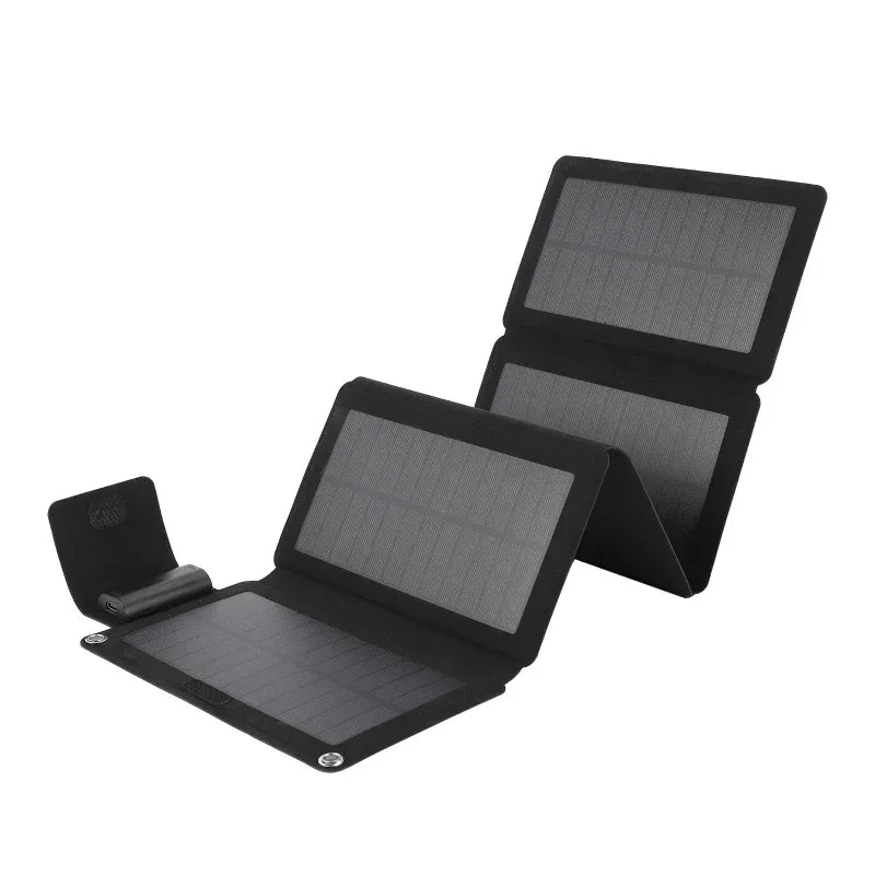 Foldable Solar Panel - Portable Plate Charger USB Full Time Power Solars Panels for Phone PowerBank Mobile Emergency Supply