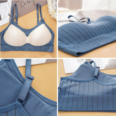 Women Seamless Sports Crop Top Sexy Bra Female Bralette Sleeveless Camis Crochet Tank Underwear Summer Lingerie Tube Tops