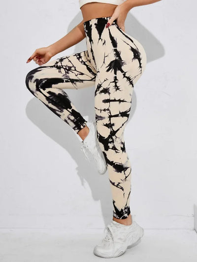 Seamless Tie Dye Leggings Women for Fitness