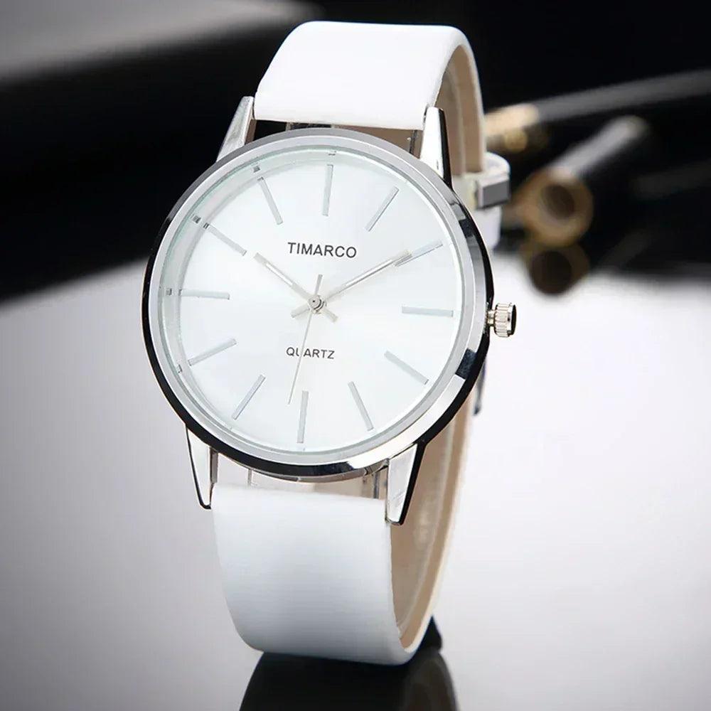 Luxury women watches 2025 new stylish silver minimalist business ladies quartz watch breathable leather steel clock