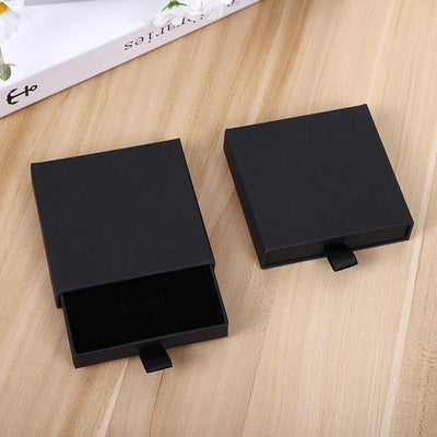 Thick Kraft Paper Drawer Jewelry Set Packaging Box Ring Necklace Bracelets Earring Gift Case Container With Sponge Inside