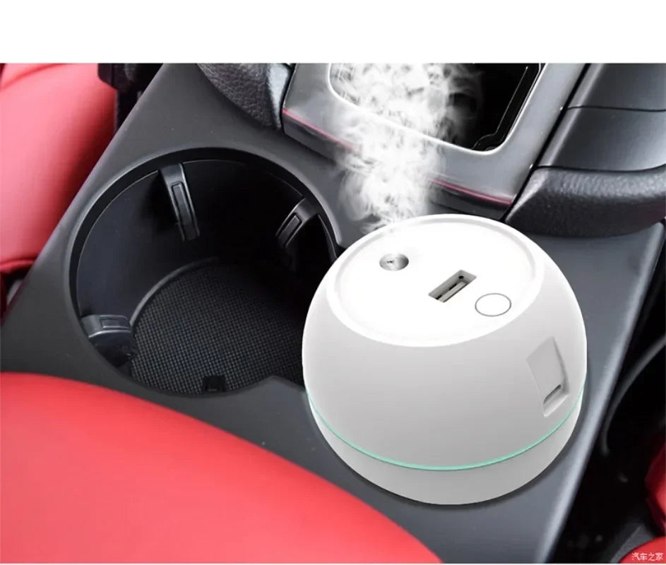Humidifier Small Desktop Car Aromatherapy Machine Hydrator Silent USB Mini Air Humidifier with LED Color Lamp