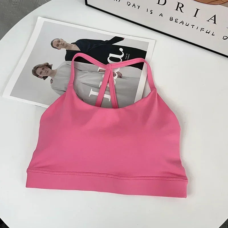 Women Fitness Sports Bra Top Sexy Beauty Back Gym Crop Tops Shockproof Fitness Quick Drying Pilates Running Yoga Tank Top