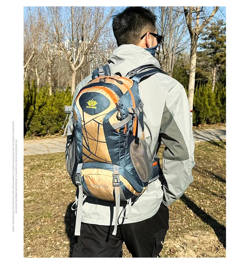 Mountain Backpacks Outdoor Solid Color Camping Bag Travel  Hiking Tactical Bags Breathable Waterproof Nylon Rainy Day Sport bag