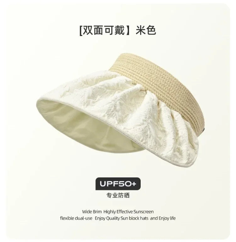 Sunscreen Hat Premium Women's Summer UV Protection Double-sided Shell Hat Sun Hat Empty Top Sun Hat Summer Eaves Hats for Women2