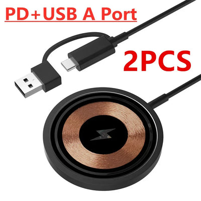 100W Magnetic Wireless Charger Pad Phone Chargers For iPhone 15 14 13  Pro Max Airpods Portable Macsafe PD Fast Charging Station