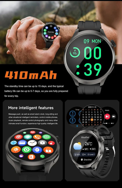 2025 New For HUAWEI High-end Sports Smart Bracelet Men GPS NFC 1.85 AMOLED Screen Compass Waterproof Bluetooth Call Smartwatches