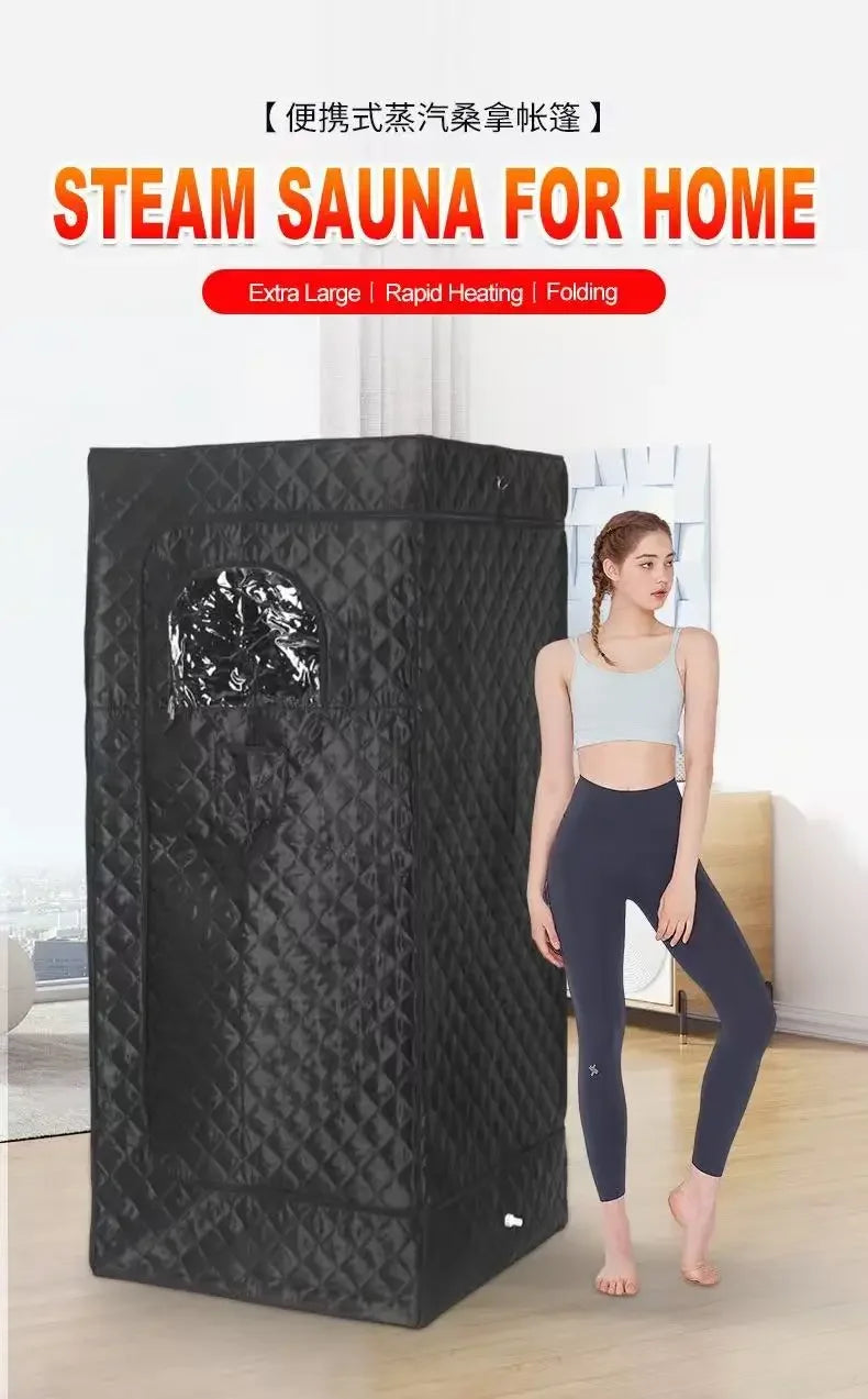 Full Body Home Steam Sauna Set 3L Large Steam Pot One Person Sauna Spa with Time Temperature Remote Control Detox Therapy SPA
