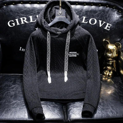 Sweatshirts for Man Cropped Hooded Men's Clothing Solid Green Hoodies Novelty and Cheap New in Loose Designer Streetwear Cotton