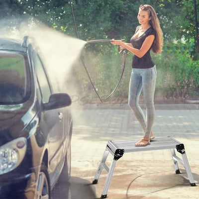 Multi Functional Aluminum Alloy Household Car Wash Stool Decoration Portable Folding Tool Climbing Platform Two-step Ladder