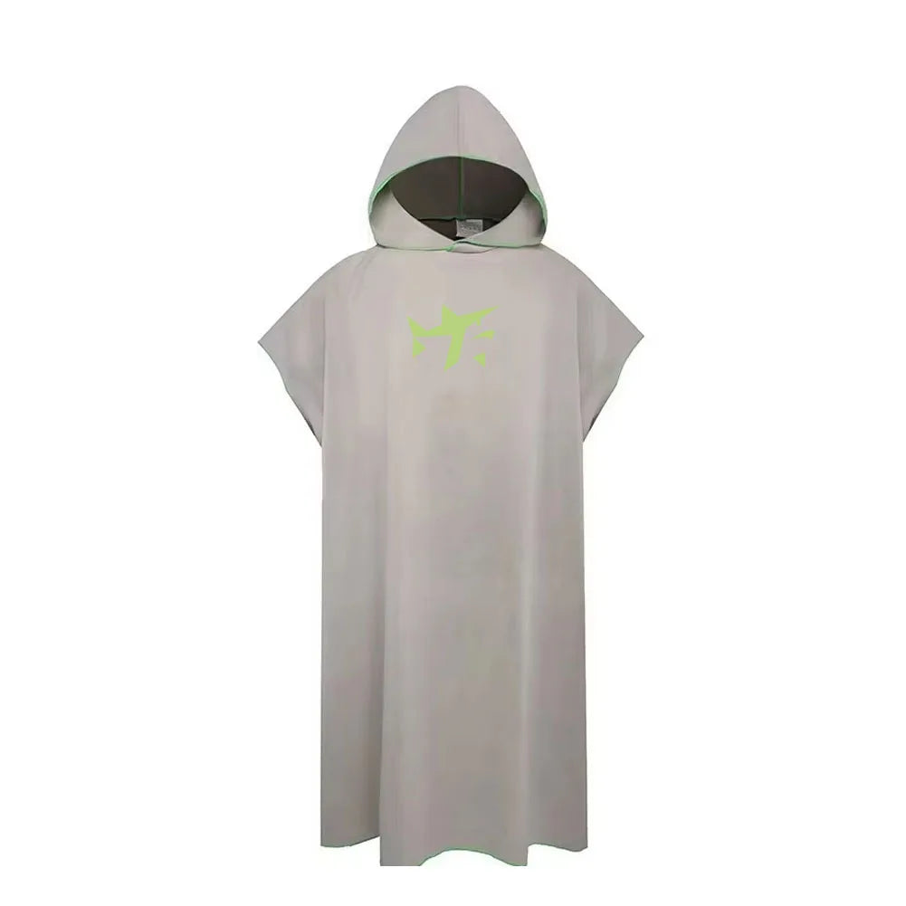 Quick-drying Changing Robe Quick Dry Bathrobe Hooded Absorbent Bath Towel Swimming & Fitness Super Absorbent Bathrobe