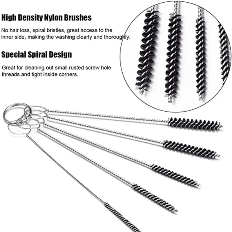 Cleaner Set Carburetor Carbon Dirt Jet Remove Cleaning Needles Brushes Tools Cleaning Tools For Automobile Motorcycle Tubing