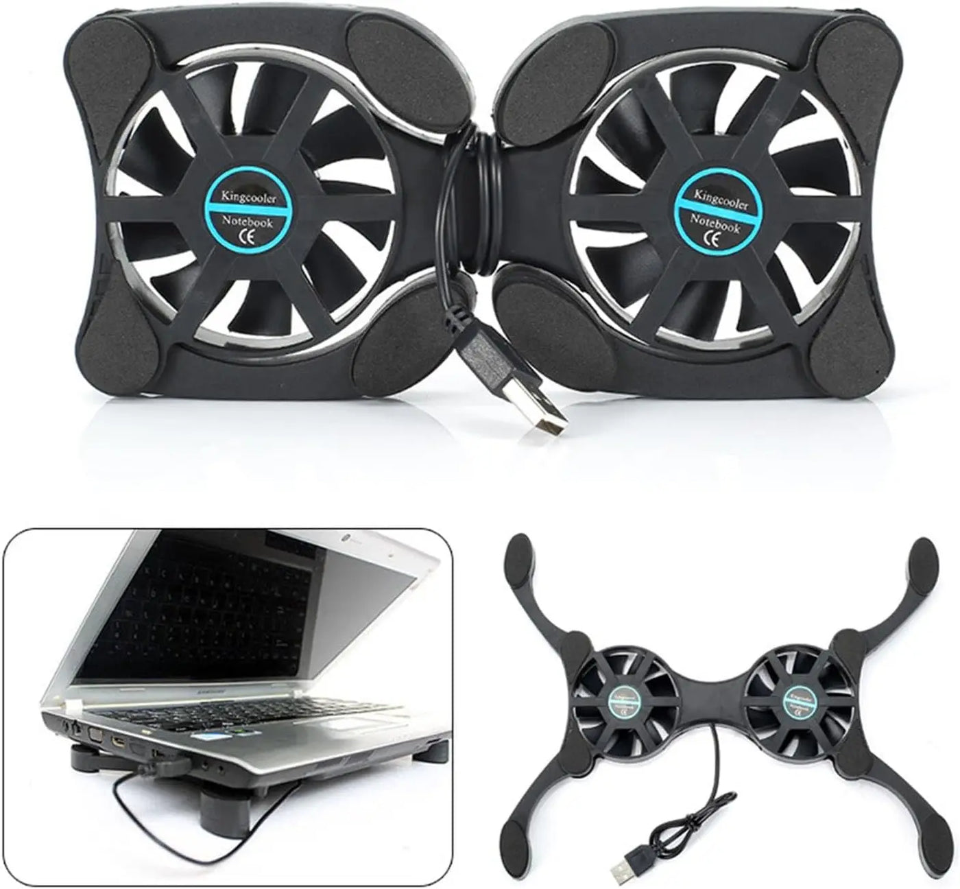 Cooler Stand Laptop Cooler Low Noise Cooling Portable Ultra Slim Gaming Laptop Cooling Pad Prevent Overheatin for 7-15 in Laptop