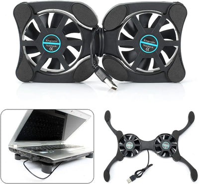 Cooler Stand Laptop Cooler Low Noise Cooling Portable Ultra Slim Gaming Laptop Cooling Pad Prevent Overheatin for 7-15 in Laptop
