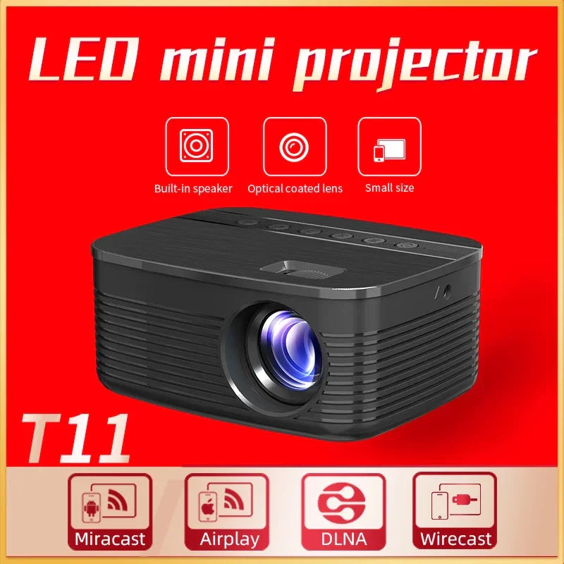 Mini Portable Projector Home Theater Smart TV LED Video Support 4k 1080P Movie Screen Android Car Outdoor Game Mobile Pocket