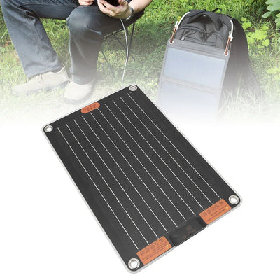 15W Portable Solar Panel with 2 USB Ports Camping Solar Panel Charger Solar Charger for Outdoor Camping Hiking Phone Charger