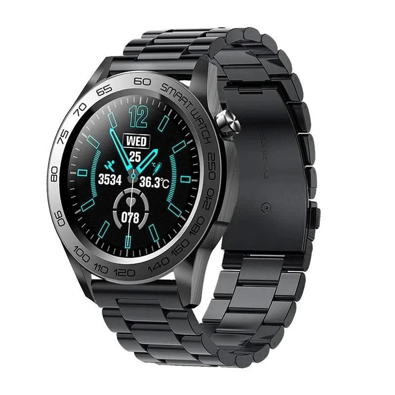 LIGE GPS Sport Track Recording Men Steel Band Smart Watch Body Temperature Activity Sport Fitness SmartWatches  Men Waterproof