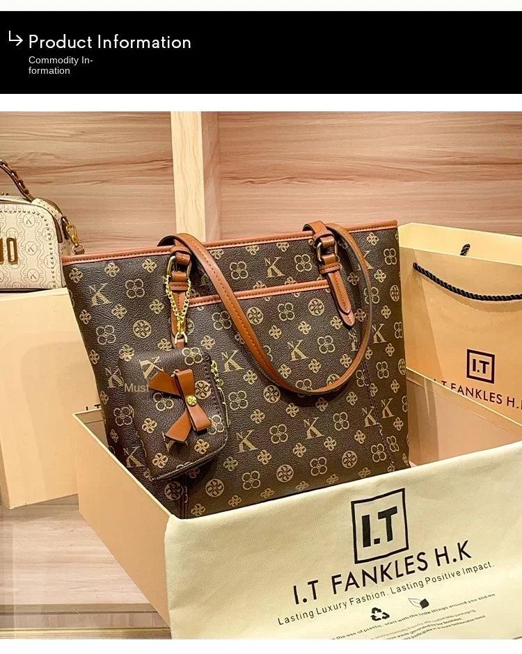 Brand handbag for women 2025 new spring/summer high-end texture retro designer single shoulder crossbody bag with large