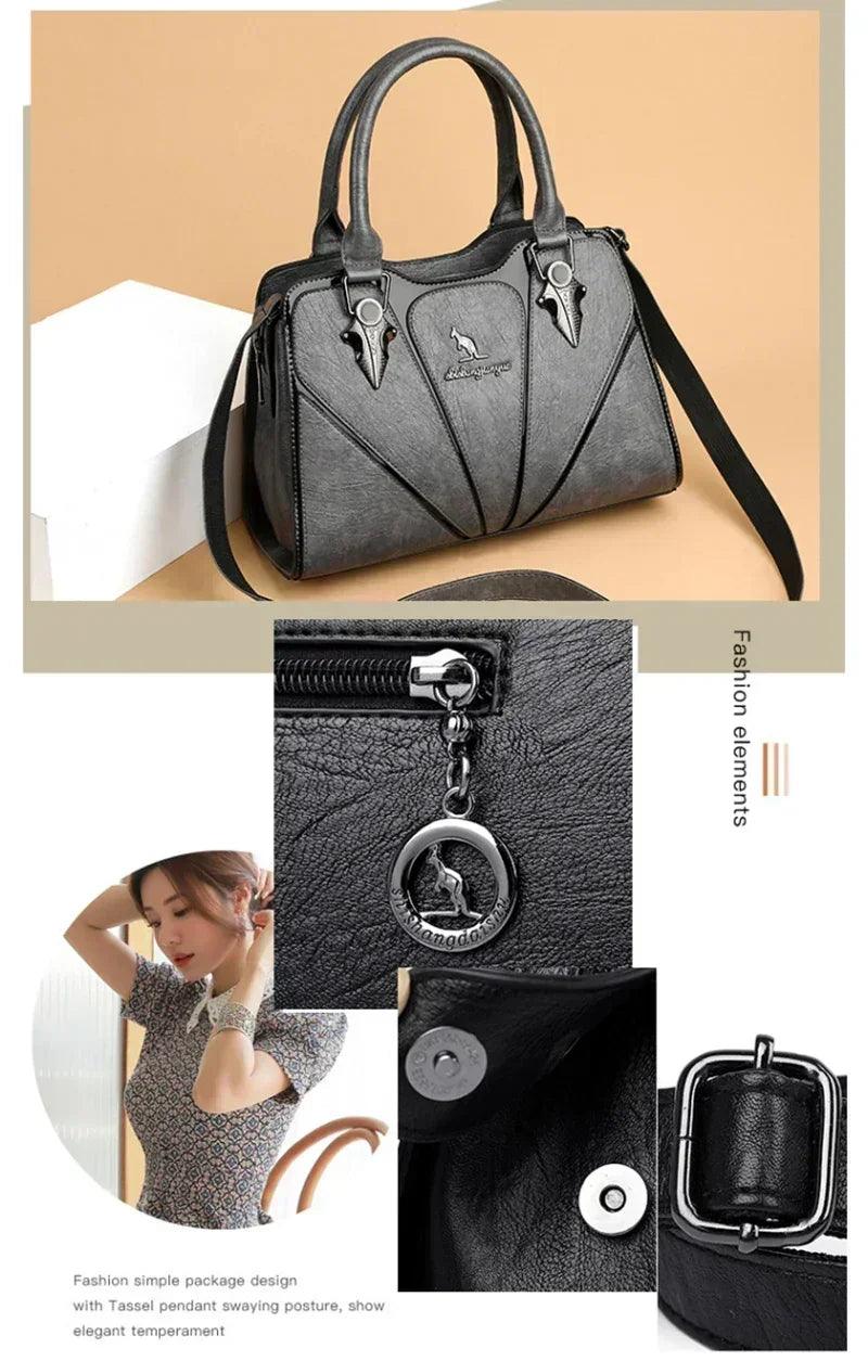 Luxury handbags women bags designer brand female leather crossbody shoulder for sac a main ladies hand 2024