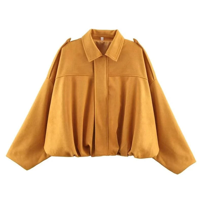 Women's Bomber Jackets Coats Loose Coats Vintage Female Outerwear Chic Tops